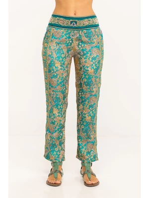 Peace & Love Spodnie w kolorze turkusowym rozmiar: XL