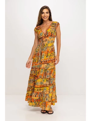 Peace & Love Sukienka w kolorze pomarańczowo-żółtym rozmiar: XL