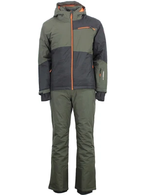 Peak Mountain 2-częściowy zestaw narciarski "Cardio" w kolorze oliwkowo-szarym rozmiar: L