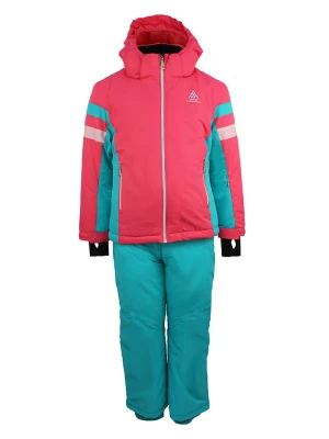 Peak Mountain 2-częściowy zestaw narciarski w kolorze różowo-turkusowym rozmiar: 140