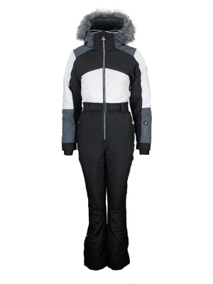 Peak Mountain Kombinezon narciarski "Arctico" w kolorze czarno-biało-szarym rozmiar: L