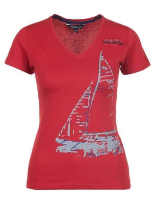 Peak Mountain Koszulka "Adrio" w kolorze czerwonym rozmiar: S