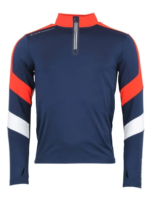 Peak Mountain Koszulka funkcyjna "Caspiro" w kolorze granatowo-pomarańczowym rozmiar: XL