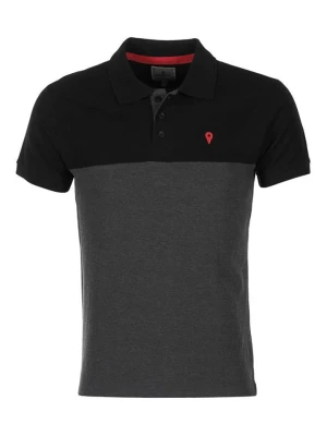 Peak Mountain Koszulka polo "Caloste" w kolorze antracytowo-czarnym rozmiar: XL