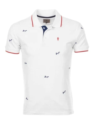 Peak Mountain Koszulka polo "Clamar" w kolorze białym rozmiar: XL