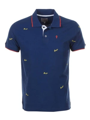Peak Mountain Koszulka polo "Clamar" w kolorze granatowym rozmiar: L