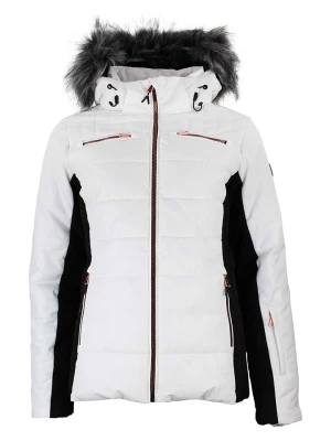 Peak Mountain Kurtka narciarska "Asalpi" w kolorze biało-czarnym rozmiar: XL