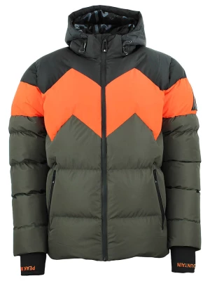 Peak Mountain Kurtka narciarska "Cerulis" w kolorze oliwkowo-pomarańczowo-czarnym rozmiar: XL