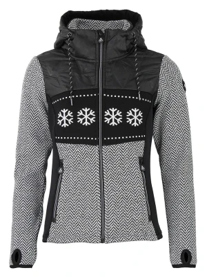 Peak Mountain Kurtka polarowa "Animo" w kolorze czarno-białym rozmiar: M