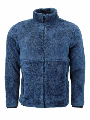 Peak Mountain Kurtka polarowa "Chef" w kolorze niebieskim rozmiar: L