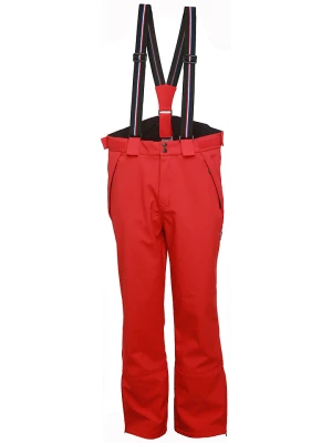 Peak Mountain Softshellowe spodnie narciarskie w kolorze czerwonym rozmiar: M