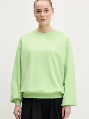 Peak Performance bluza bawełniana damska kolor zielony gładka G80274