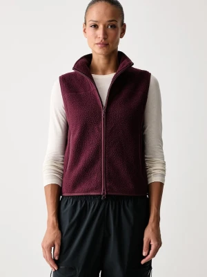 Peak Performance bluza bez rękawów damska polarowa NatureRush bordowy