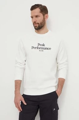 Peak Performance bluza męska kolor biały z aplikacją
