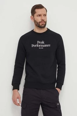 Peak Performance bluza męska kolor czarny z aplikacją
