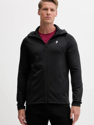 Peak Performance bluza Rider męska kolor czarny z kapturem z nadrukiem G80573