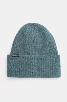 Peak Performance czapka wełniana Woolblend Hat kolor zielony z cienkiej dzianiny wełniana G80628