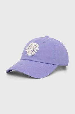 Peak Performance czapka z daszkiem bawełniana kolor fioletowy z aplikacją