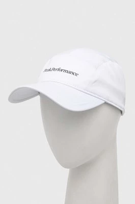 Peak Performance czapka z daszkiem kolor biały z nadrukiem