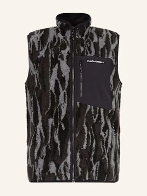 Peak Performance Kamizelka Z Pluszowego Materiału Graphic Pile schwarz