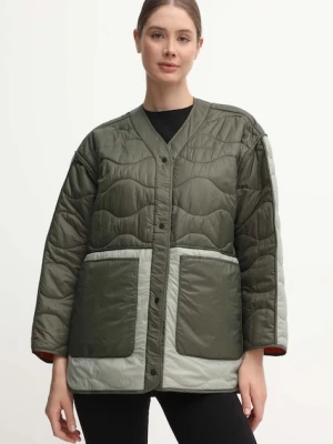 Peak Performance kurtka dwustronna Quilted damska kolor zielony przejściowa oversize