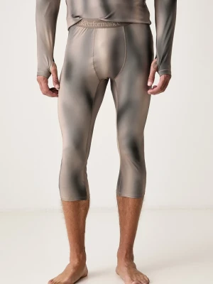 Peak Performance legginsy termoaktywne męskie brązowy