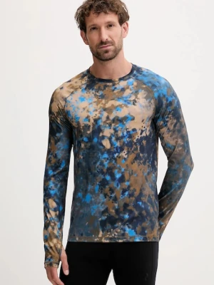 Peak Performance longsleeve funkcyjny AOP kolor niebieski G80592