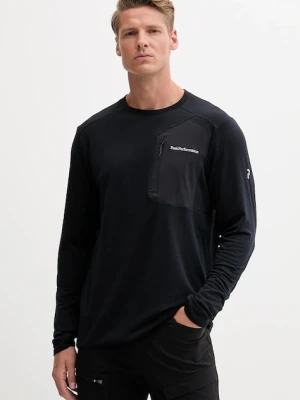 Peak Performance longsleeve sportowy Freelight kolor czarny gładki G80161
