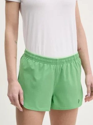 Peak Performance szorty sportowe Trail Light damskie kolor zielony gładkie high waist G80231