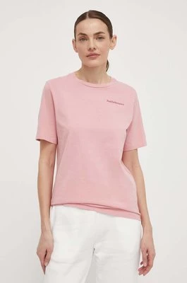 Peak Performance t-shirt bawełniany damski kolor różowy