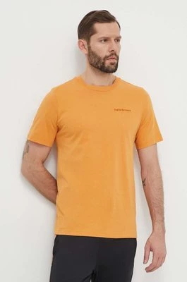 Peak Performance t-shirt bawełniany męski kolor pomarańczowy gładki