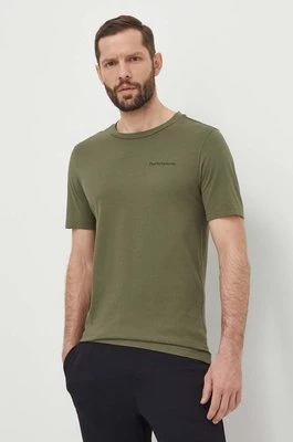 Peak Performance t-shirt bawełniany męski kolor zielony gładki