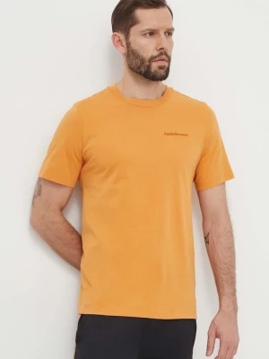 Peak Performance t-shirt bawełniany pomarańczowy