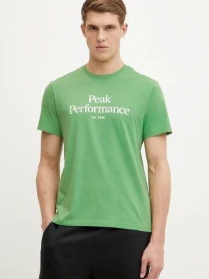 Peak Performance t-shirt bawełniany zielony