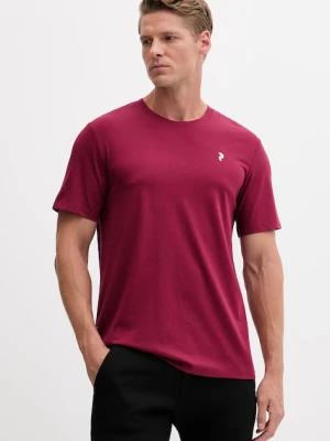 Peak Performance t-shirt męski kolor bordowy z nadrukiem