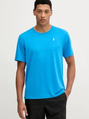Peak Performance t-shirt sportowy Trail kolor niebieski z nadrukiem G79467