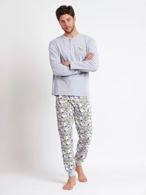 Peanuts Piżama w kolorze jasnoszarym rozmiar: XL