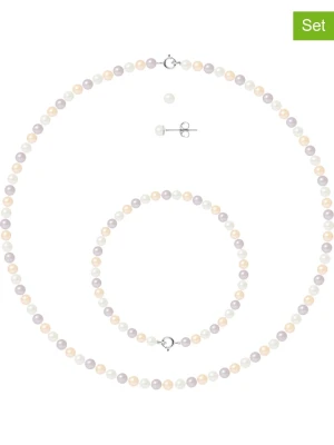 Pearl Addict 3-częściowy zestaw biżuterii z perłami w różnych kolorach rozmiar: onesize