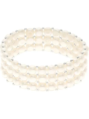 Pearl Addict Bransoletka z perłami w kolorze białym rozmiar: onesize