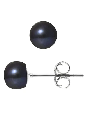 Pearl Addict Kolczyki-wkrętki z perłami w kolorze granatowym rozmiar: onesize