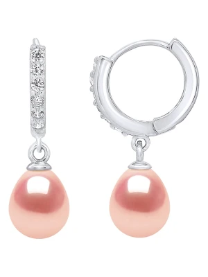 Pearl Addict Srebrne kolczyki-kreole z perłami rozmiar: onesize