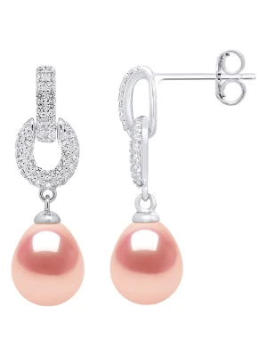 Pearl Addict Srebrne kolczyki-wkrętki z perłami i cyrkoniami rozmiar: onesize