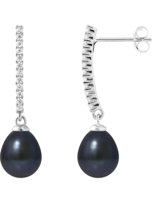 Pearl Addict Srebrne kolczyki-wkrętki z perłami i cyrkoniami rozmiar: onesize