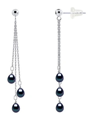 Pearl Addict Srebrne kolczyki-wkrętki z perłami rozmiar: onesize