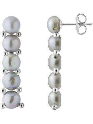 Pearl Addict Srebrne kolczyki-wkrętki z perłami rozmiar: onesize