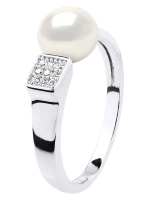 Pearl Addict Srebrny pierścionek z perłą rozmiar: onesize