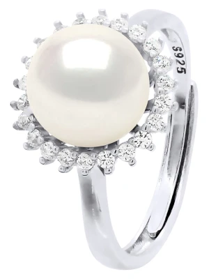 Pearl Addict Srebrny pierścionek z perłą rozmiar: onesize