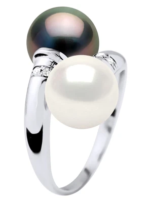 Pearl Addict Złoty pierścionek z diamentami i perłami rozmiar: 52
