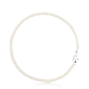 Pearl Sweet Dolls Necklace With Silver - Tous Rozmiar