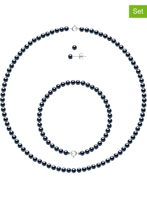 Pearline 3-częściowy zestaw biżuterii z perłami w kolorze tahiti rozmiar: onesize